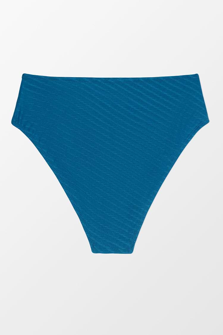 Bas de bikini taille haute texturé