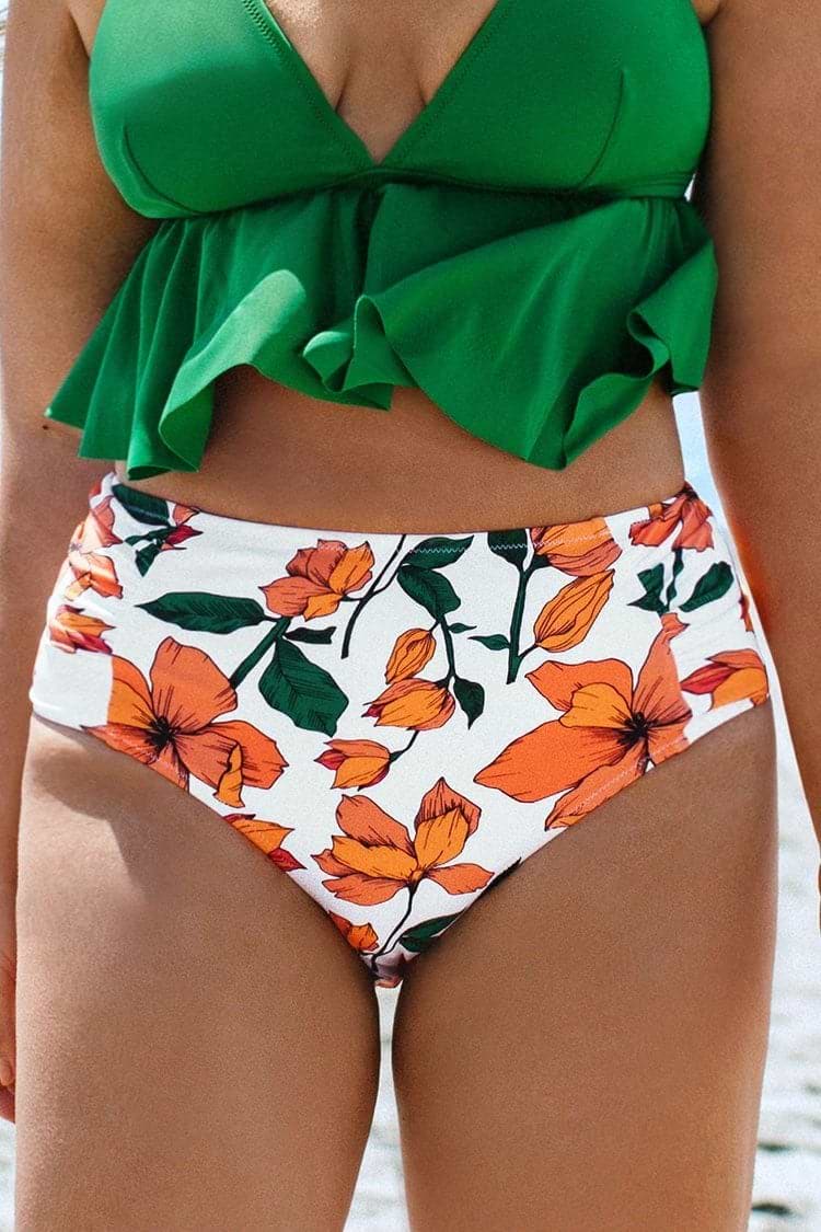 Braguita de Bikini Floral Zoe de Cintura Alta