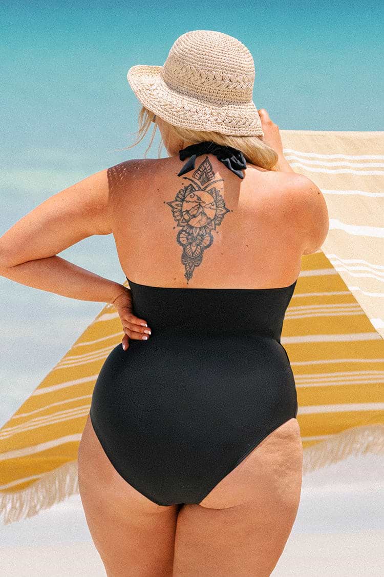 Maillot de bain une pièce grande taille torsadé