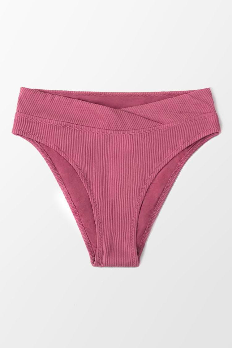 Carson Rib High Waisted Bikini Bottom