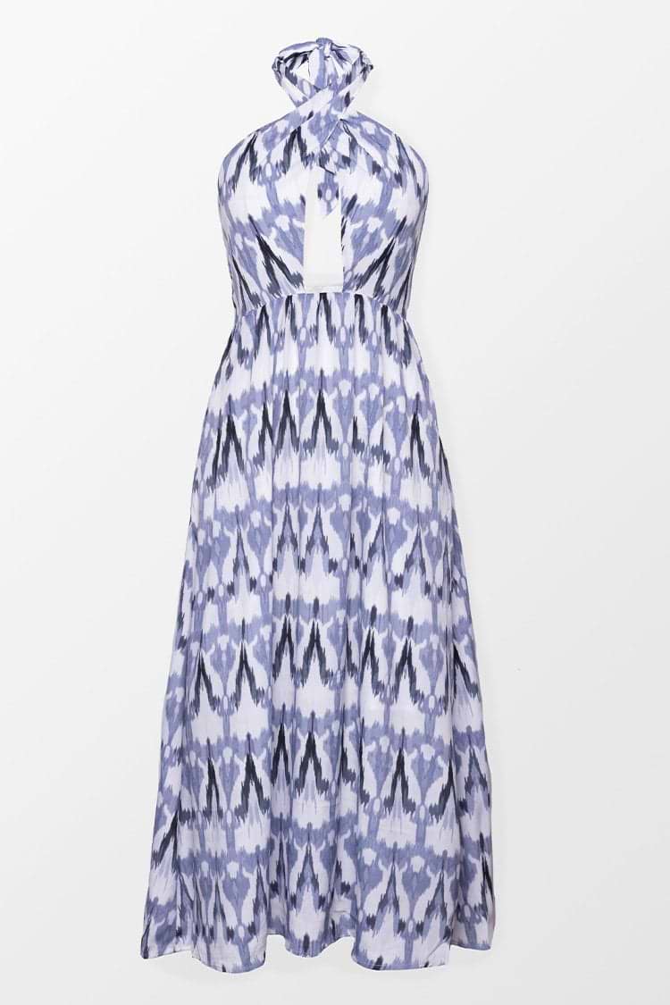 Vestido Sutton Cruzado Halter Atado