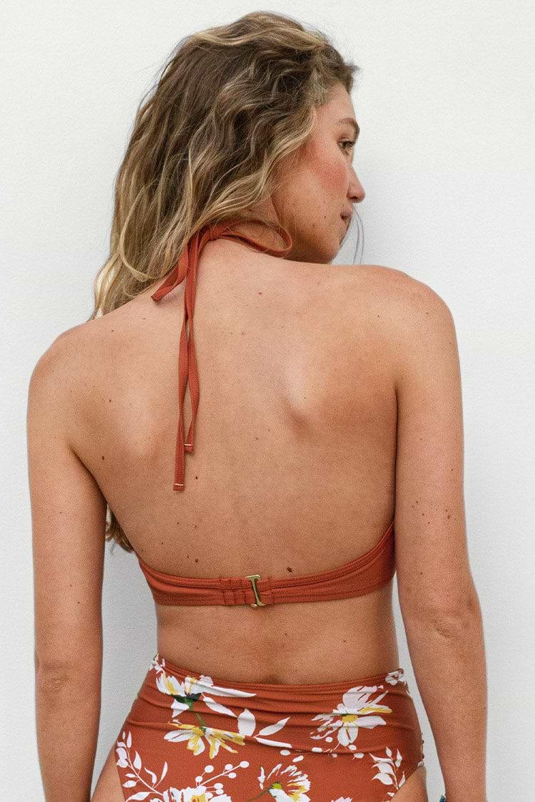 Neckholder-Bikinioberteil mit Knoten