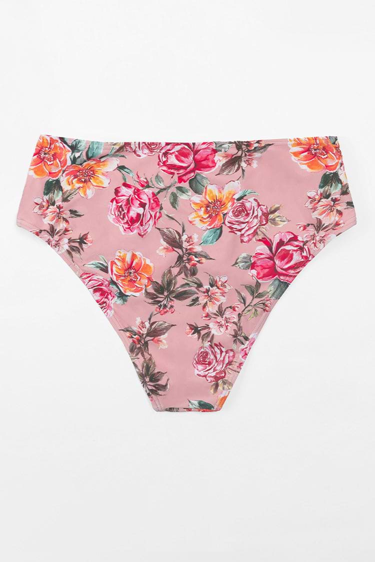 Bas de bikini taille haute à ceinture