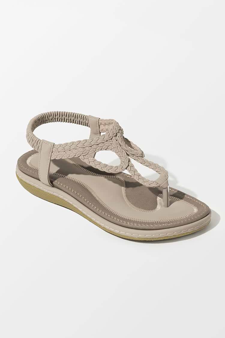 Flache Sandalen mit offener Zehenpartie