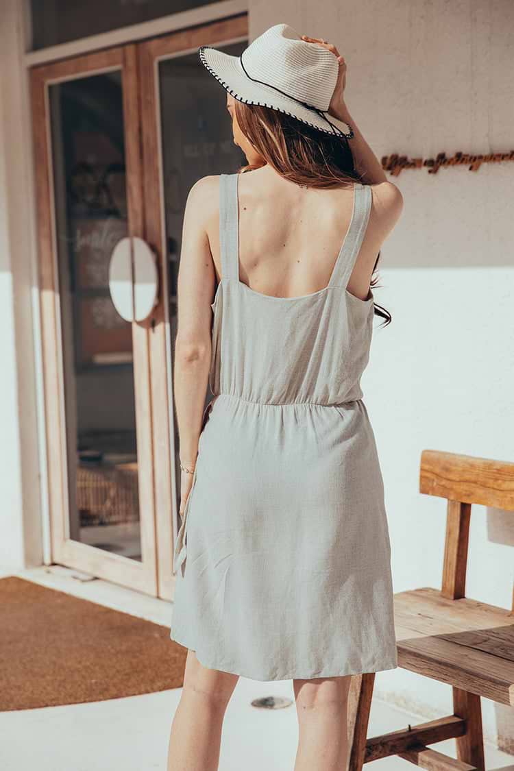 Robe portefeuille à nouer à la taille et à joint torique