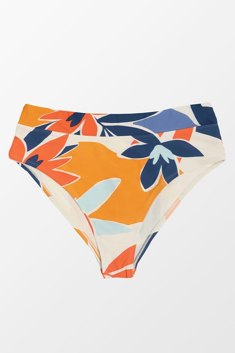 Desiree Tropical High Waisted Plus Size Bikini Bottom