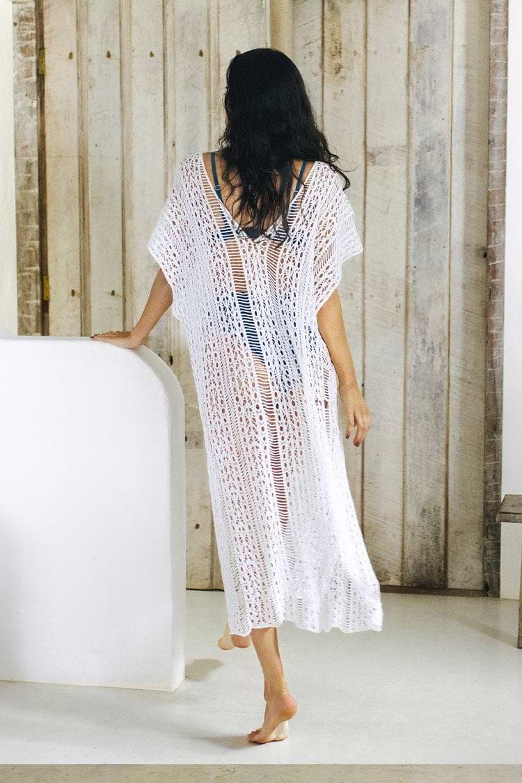 Salida de playa de crochet blanca Luciana