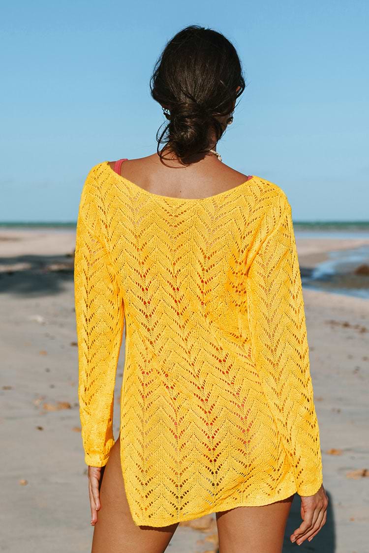 Cover up fendu au crochet