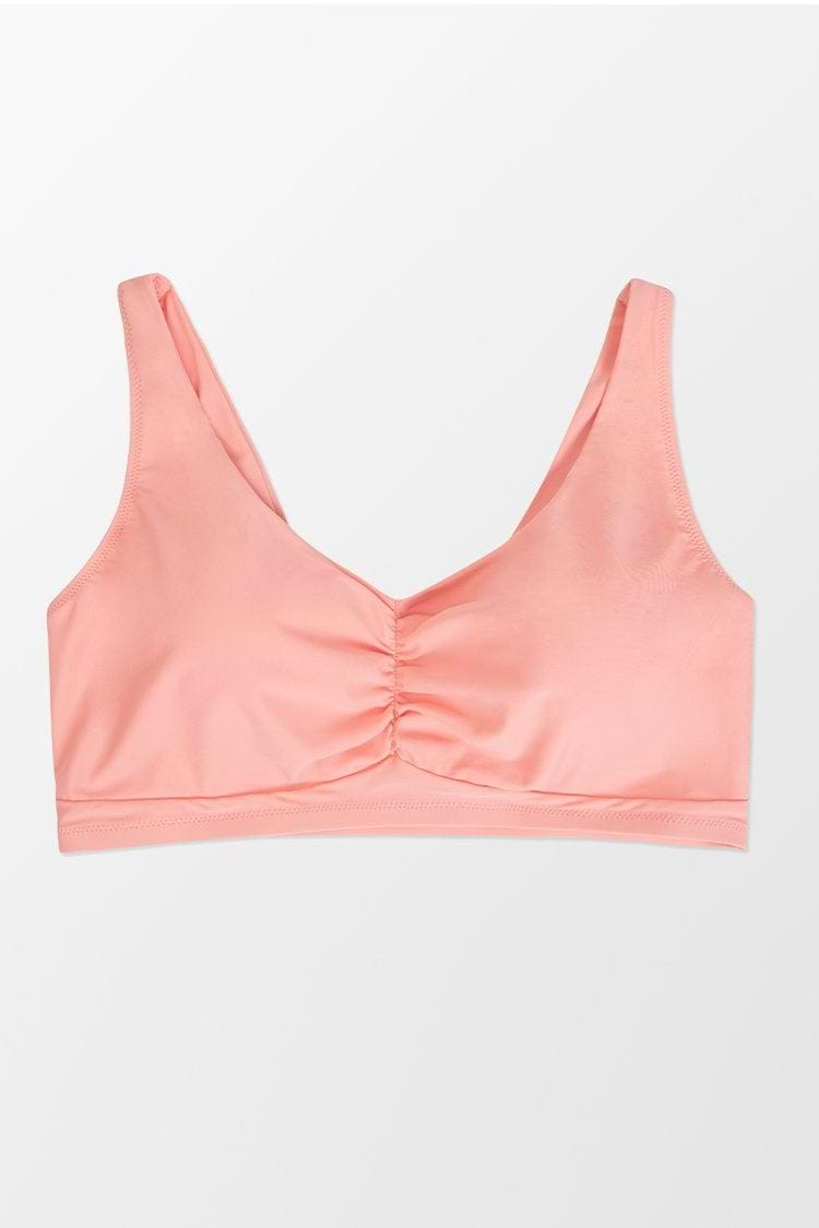 Top de bikini de talla grande con pliegues Diamante