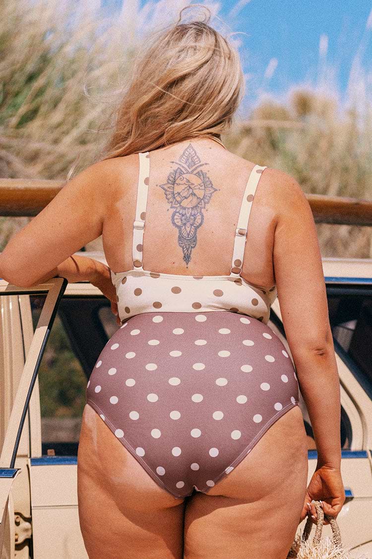 Annabel Polka Dot Plus Size One Piece Swimsuit