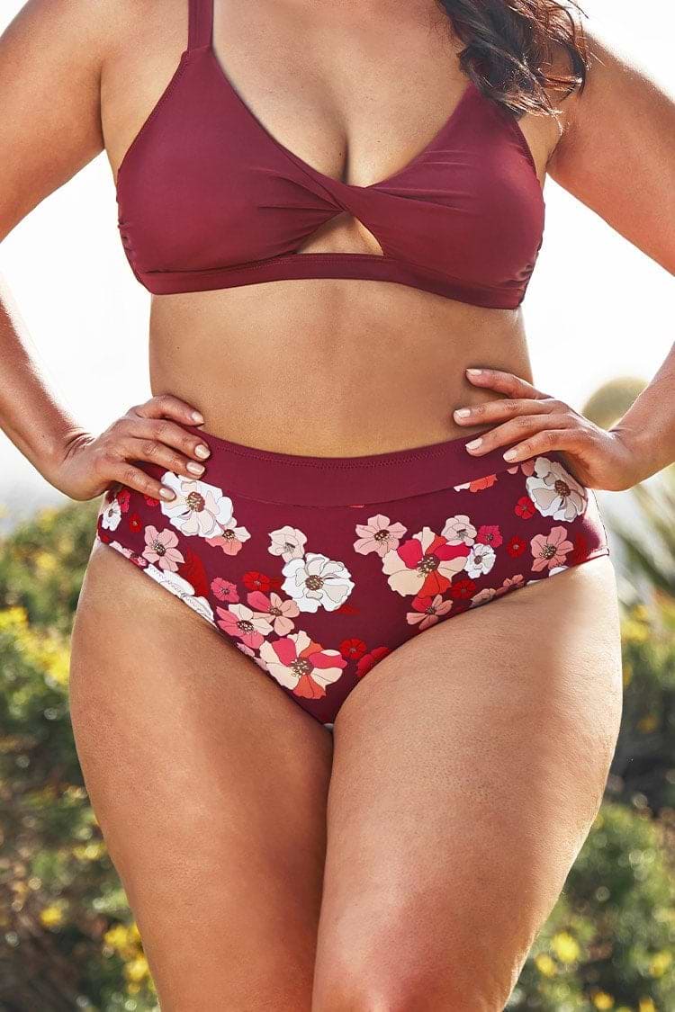 Braguita de Bikini Quinn Floral de Cintura Alta