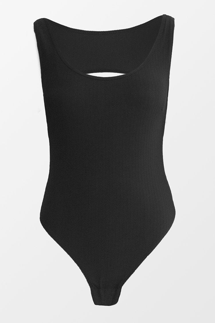 Body Tessa Acanalado con Abertura