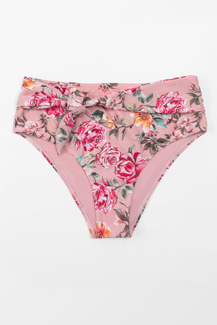 High waist Bikinihose mit Schärpe