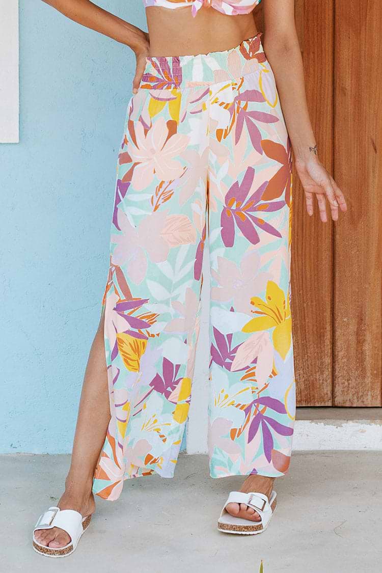 Liliana Leafy Elastic Waisted Pants