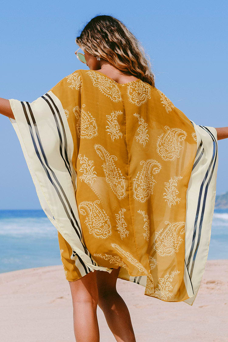 Cover Up mit Paisleymuster und Streifen