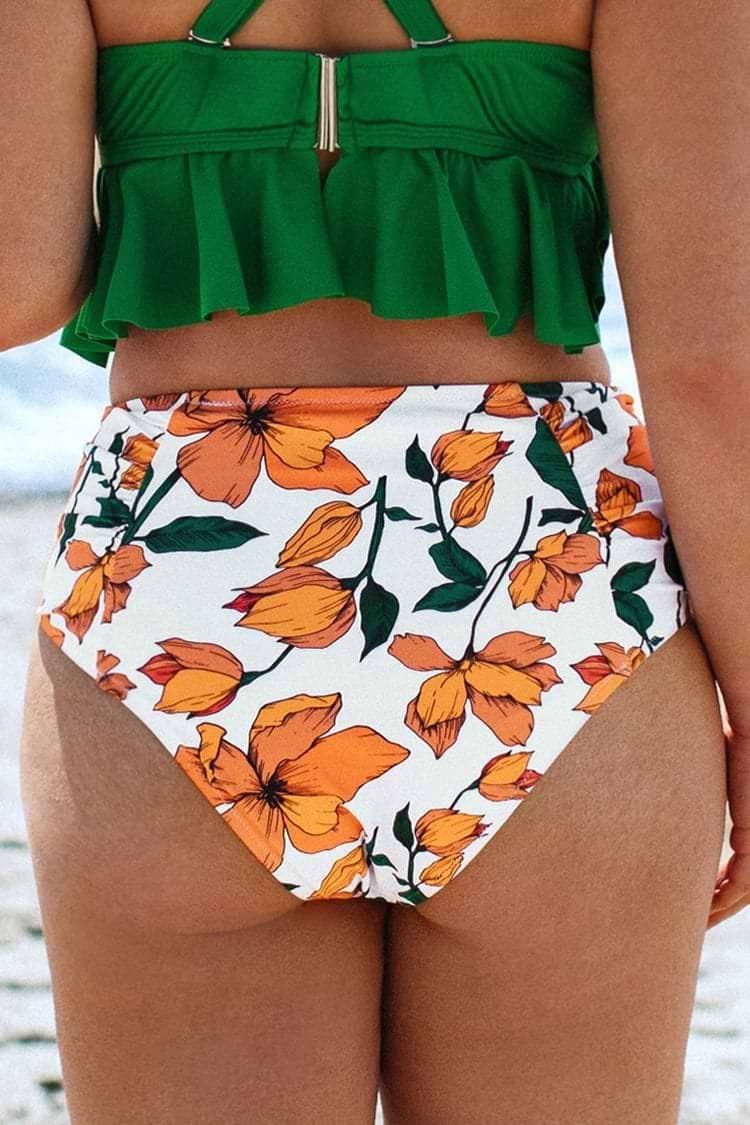 Braguita de Bikini Floral Zoe de Cintura Alta