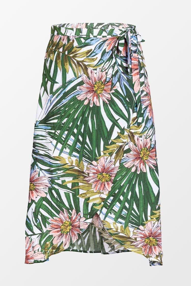 Falda de playa con lazo floral en la parte delantera de Aliza