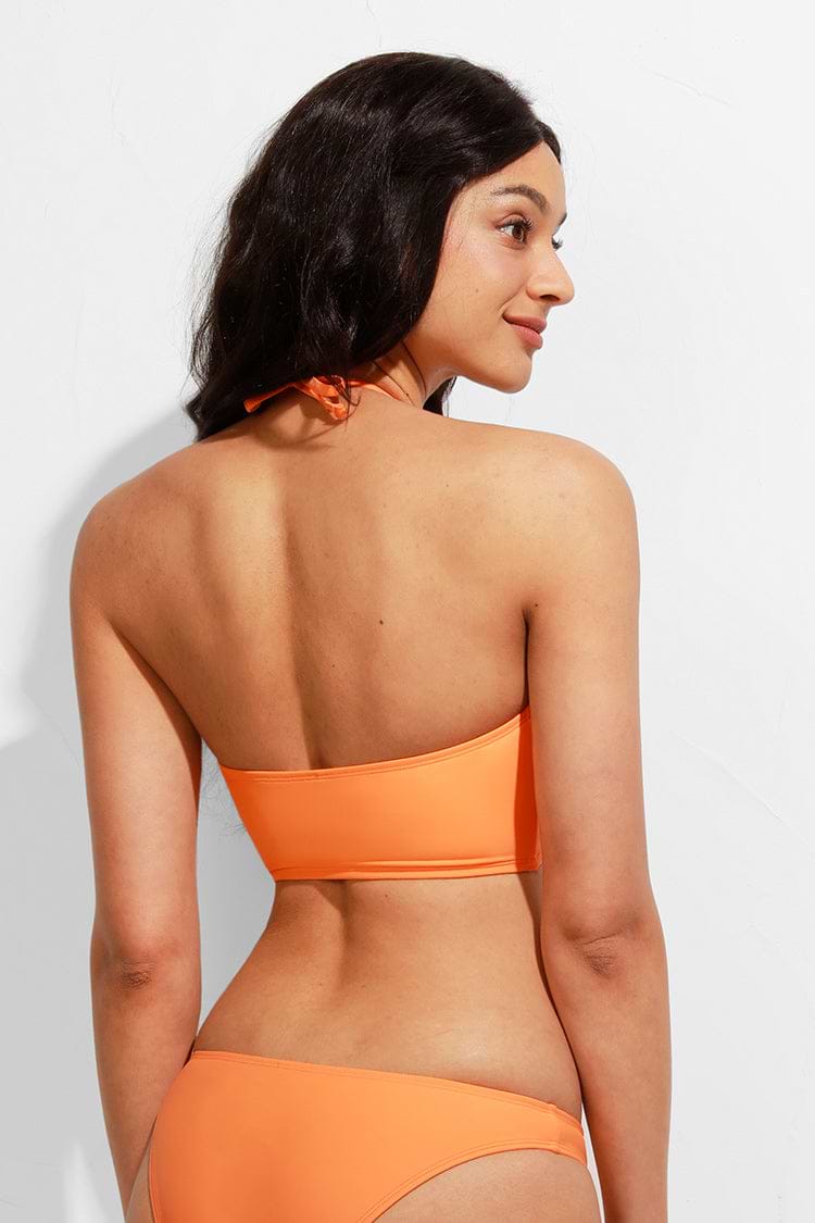 Haut de bikini découpé à col en V