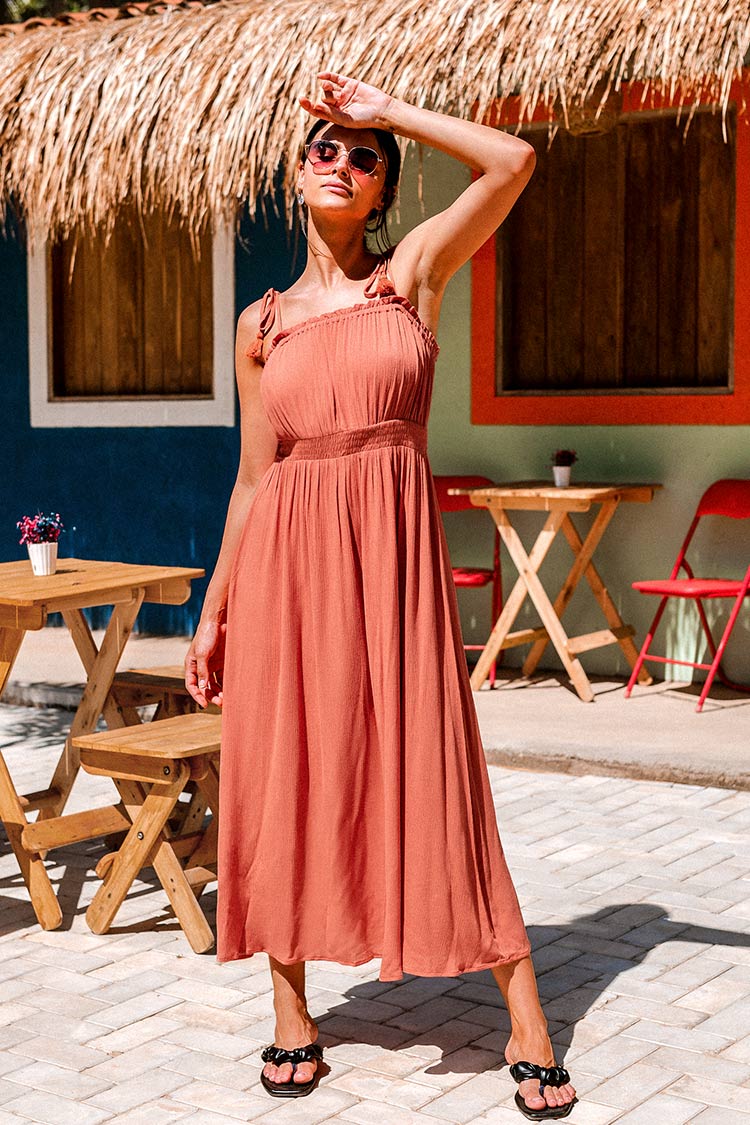 Antoinette Tie Shoulder Slip Dress