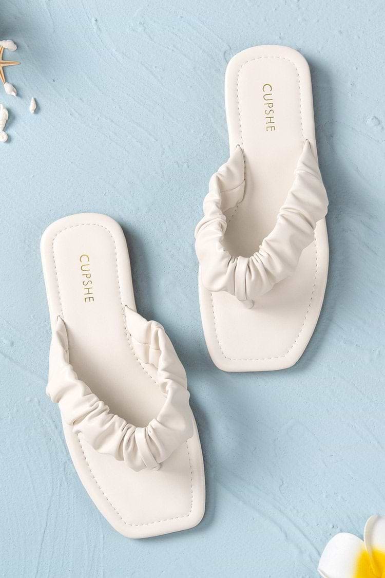 Sandalias White Orchid Drapeadas