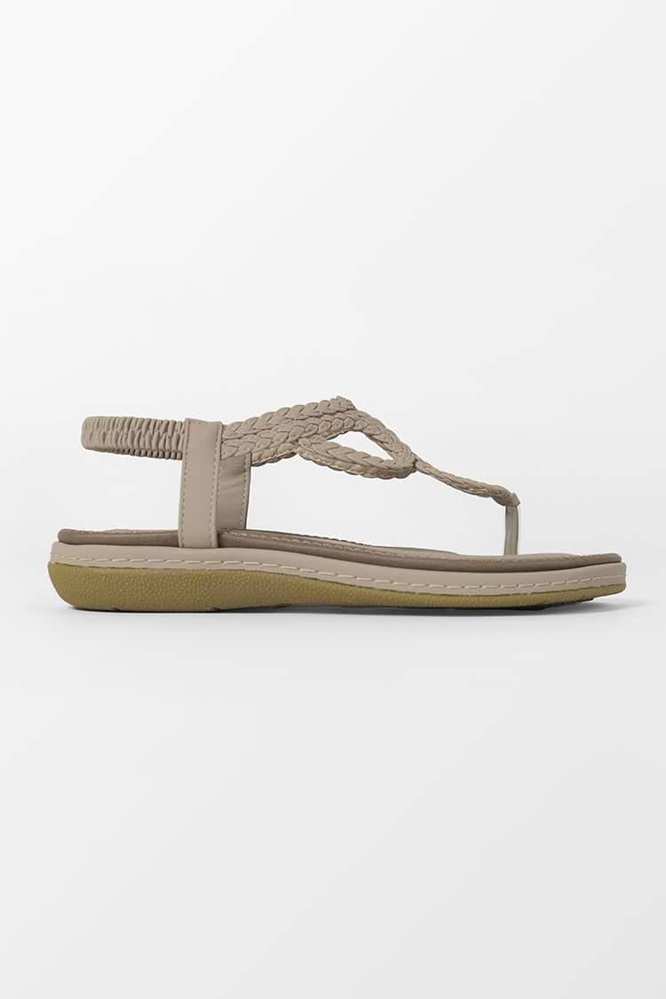 Flache Sandalen mit offener Zehenpartie