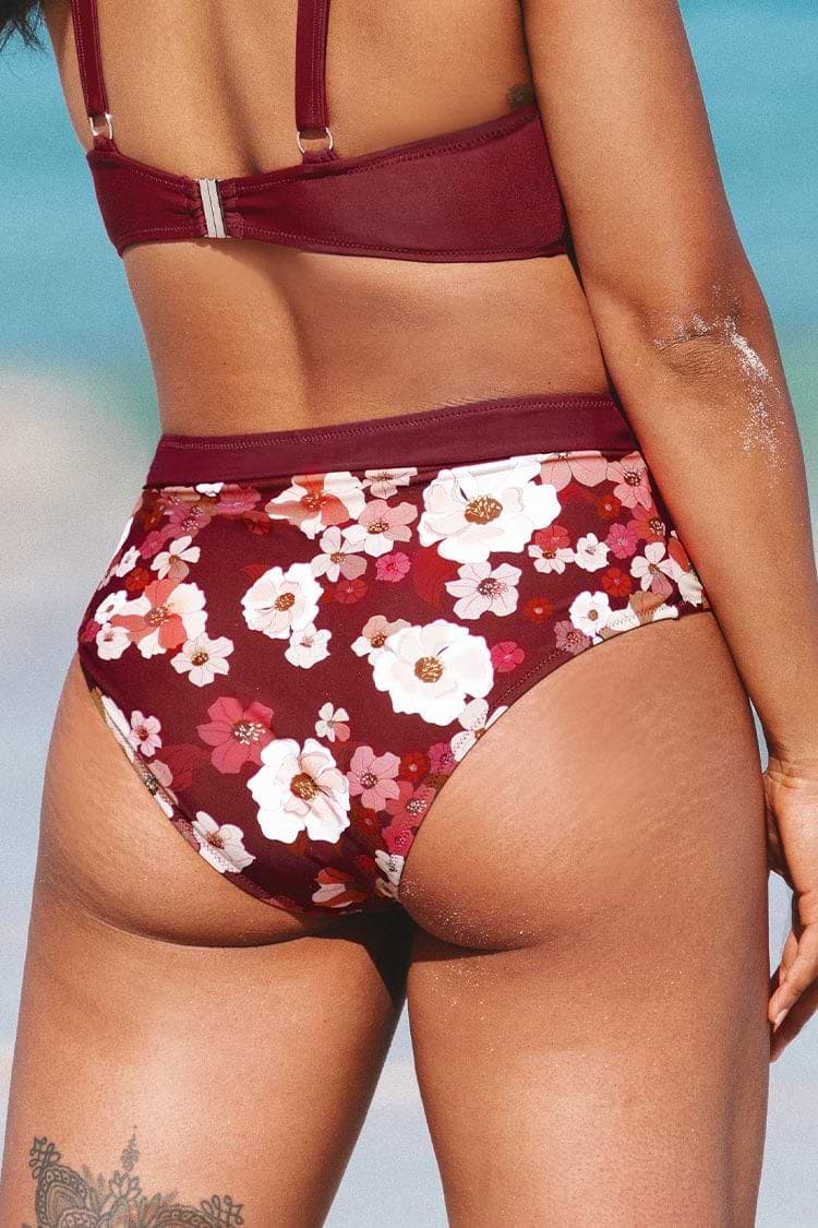 Braguita de Bikini Quinn Floral de Cintura Alta