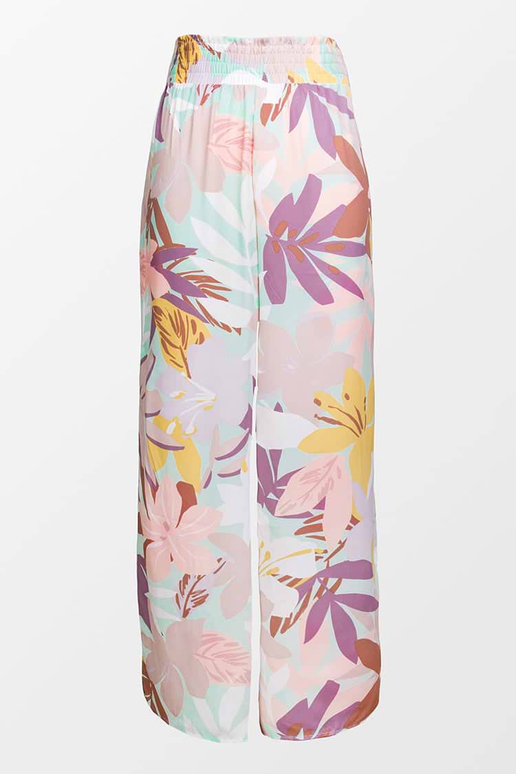 Pantalon feuillu à taille élastique