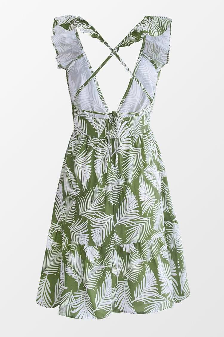 Vestido Meghan Tropical con Olanes