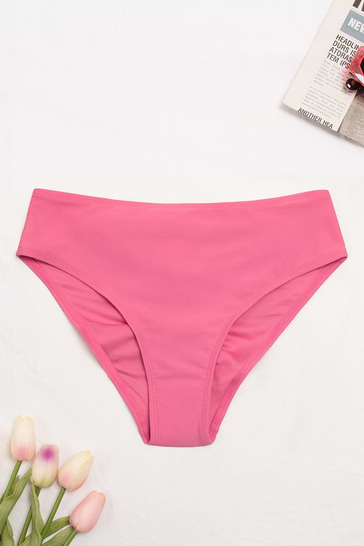 Bas de bikini taille moyenne froncé au dos