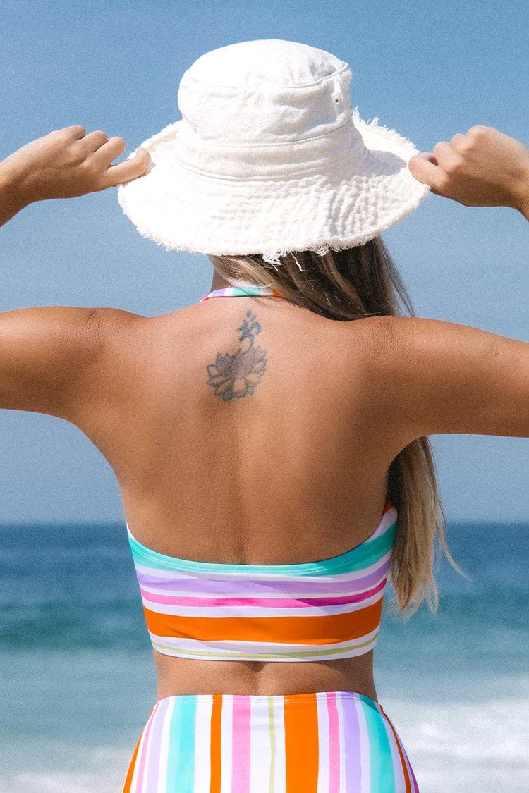 Street Art Top Bandeau con copas suaves y extraíbles