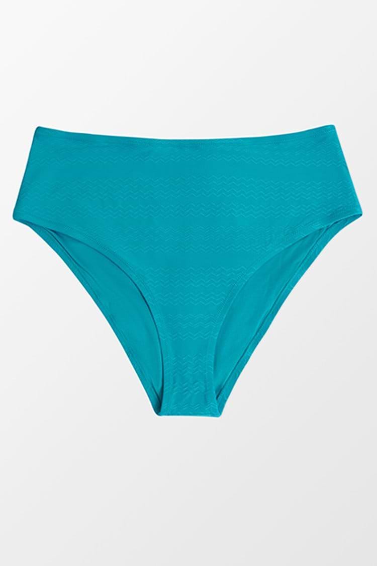 Teal High Waisted Plus Size Bikini Bottom
