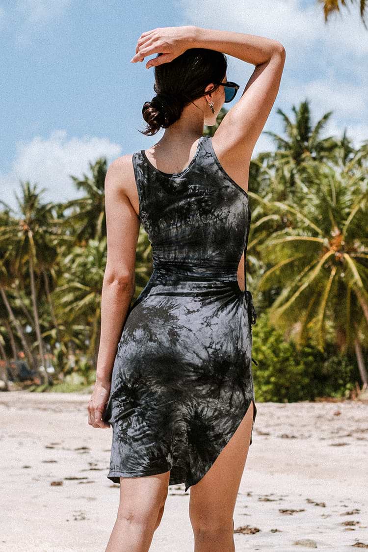 Kleid mit Tie-Dye-Muster