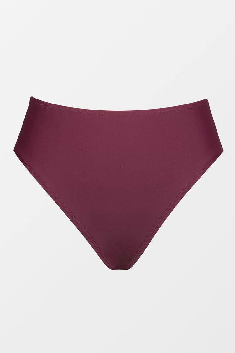 Einfarbige Bikinihose mit mittelhoher Taille