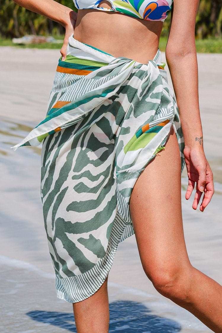 Cala Zebra Print Tie Waisted Sarong