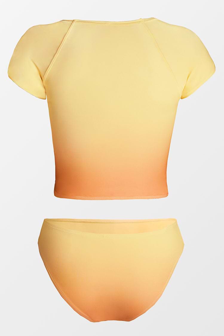 Tankini mit Ombre-Print und Flügelärmeln