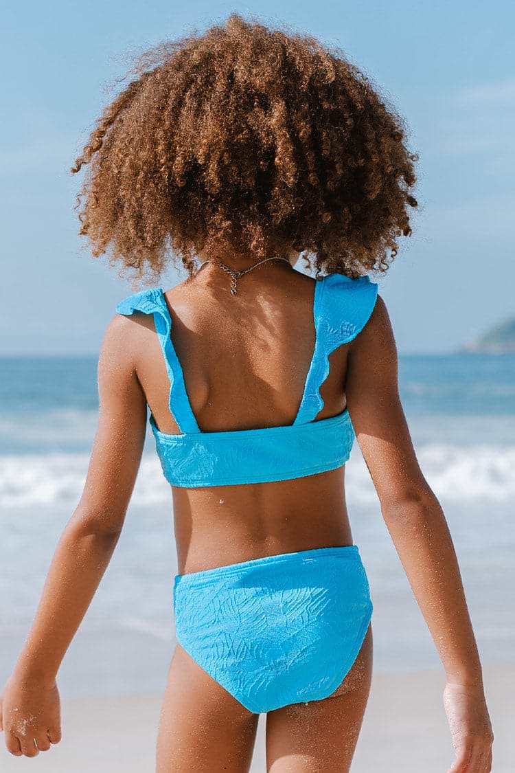 Summer Of Love Scoop Ruffles Girls Bikini Set