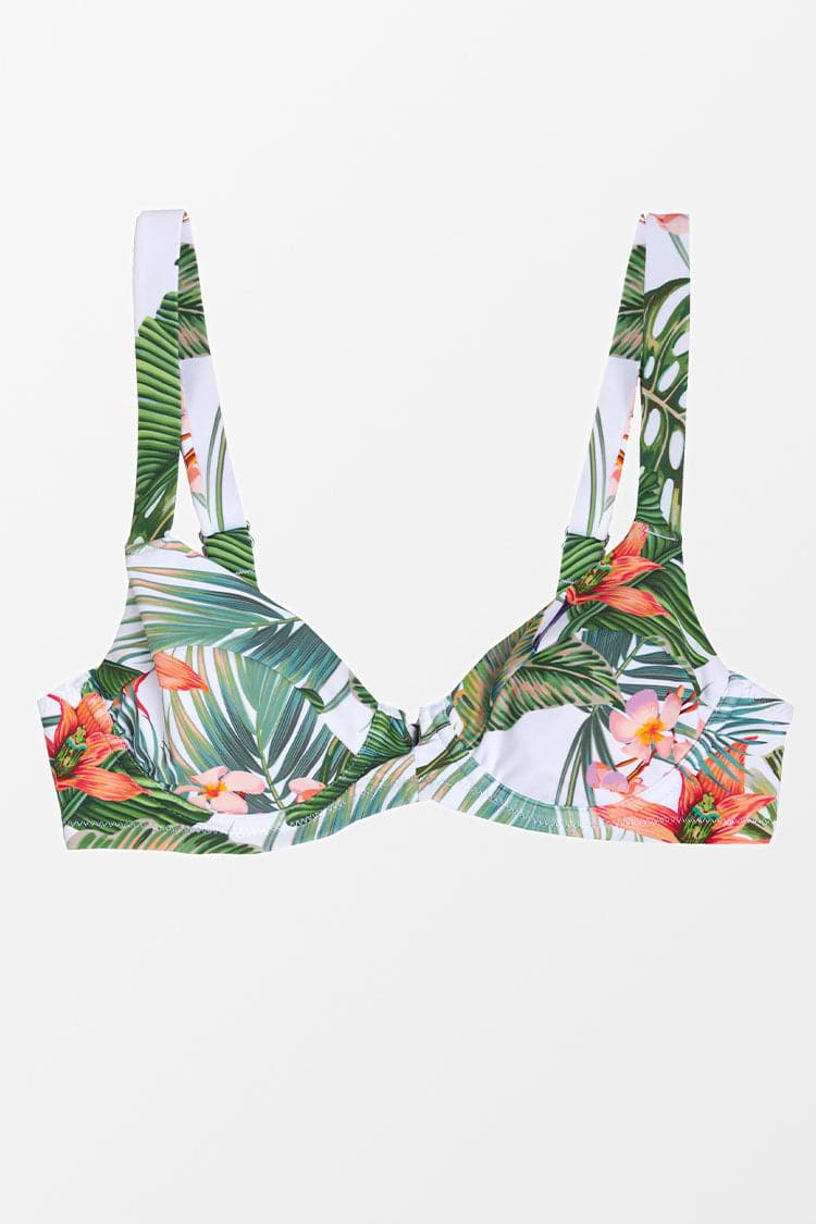 Haut de bikini tropical à armatures