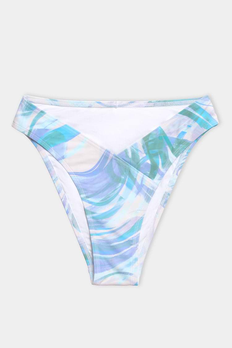 Neon Waves Merrow Edge Cheeky Hipster Bikini Bottom