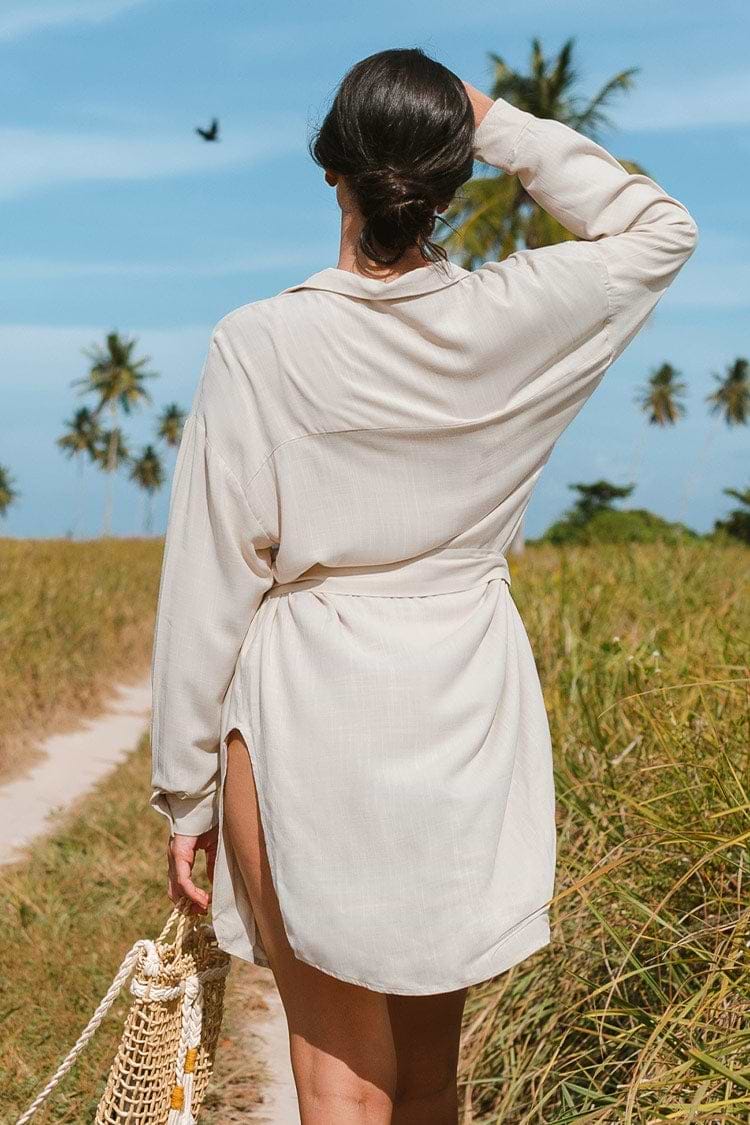 Johanna Belted Button Front Shirt Kimono