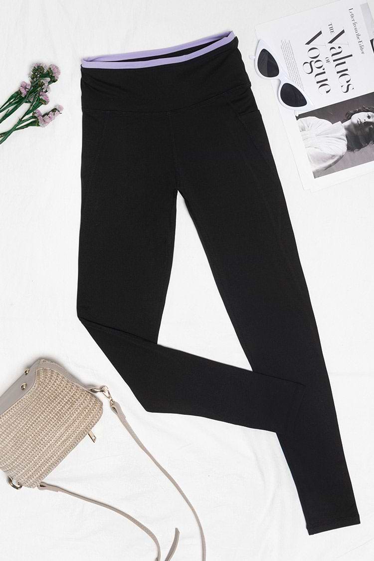 Sunshine Side Black High Waisted Leggings