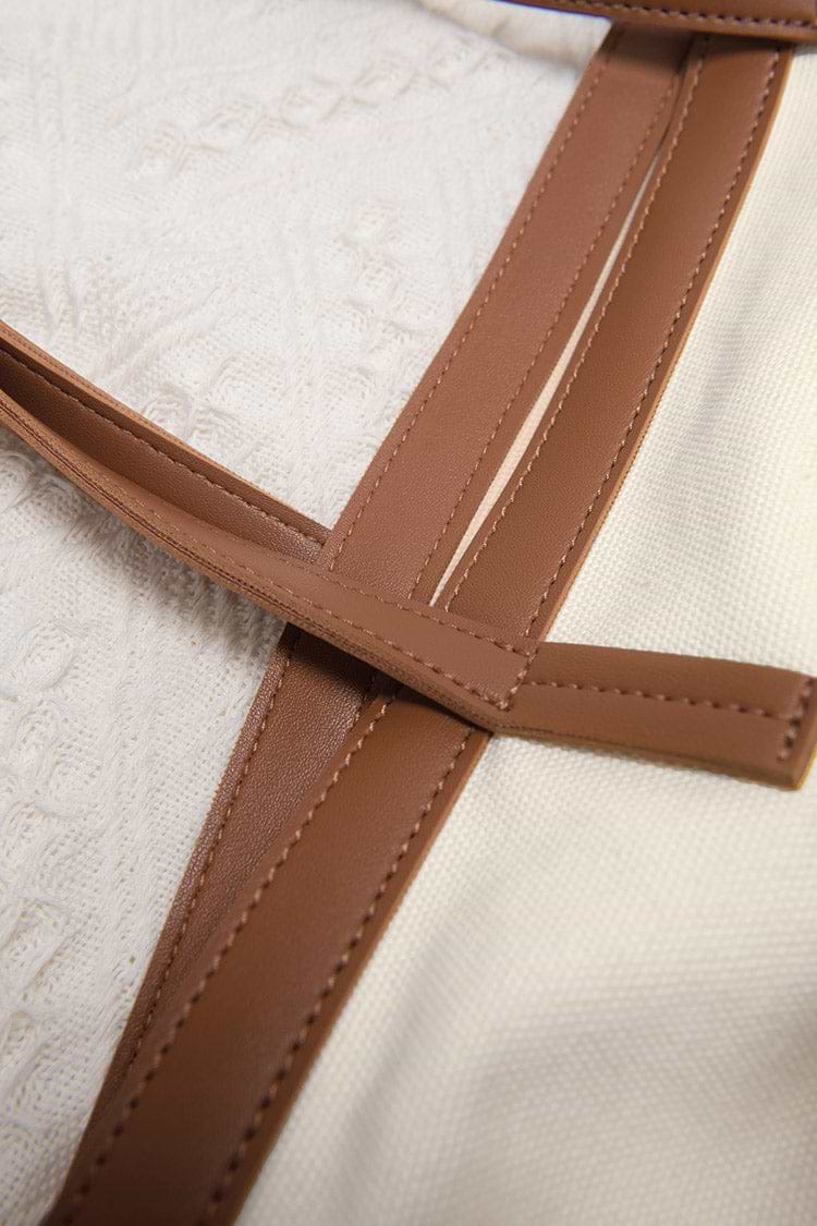 Sand and Stone Color Block Tote Bag