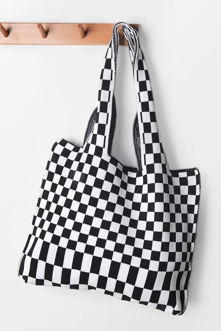 Cityscape Plaided Tote Bag