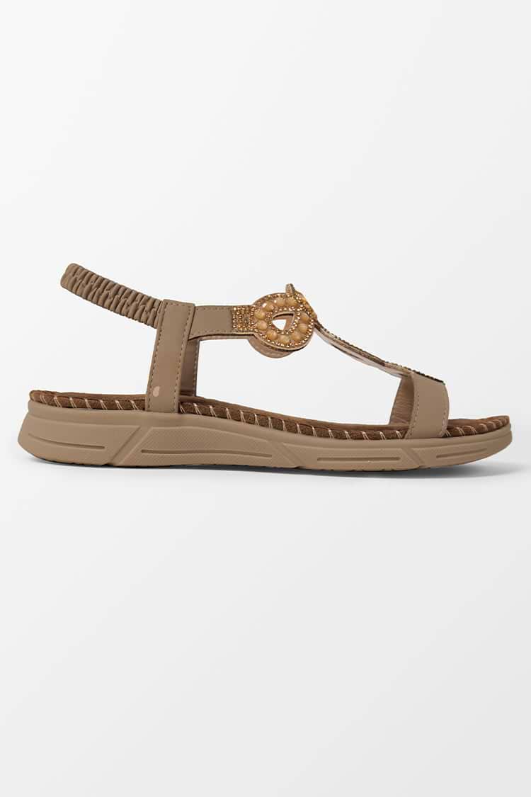 Sandalen mit offener Zehenpartie und Strasssteinen