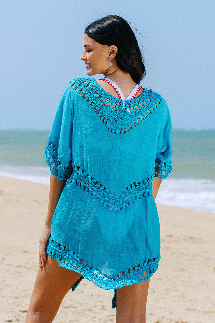Susan Crochet Tie Front Kimono