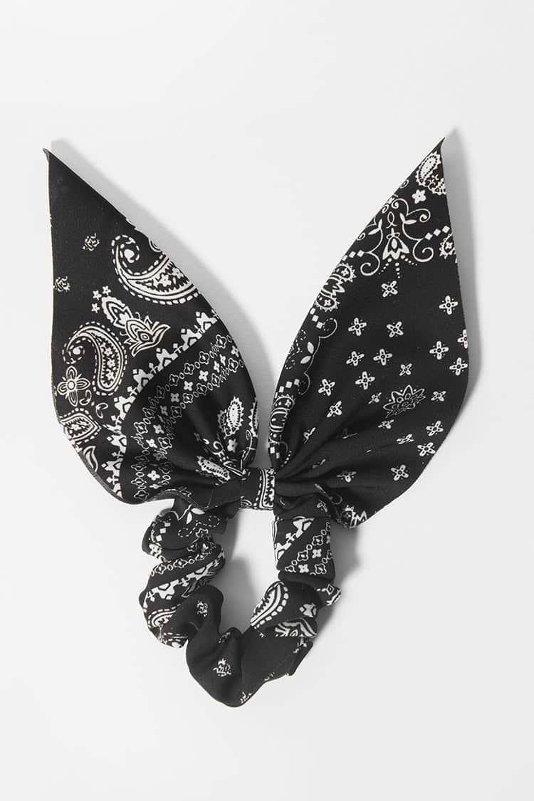 Haargummi mit Schleife und Paisley-Print