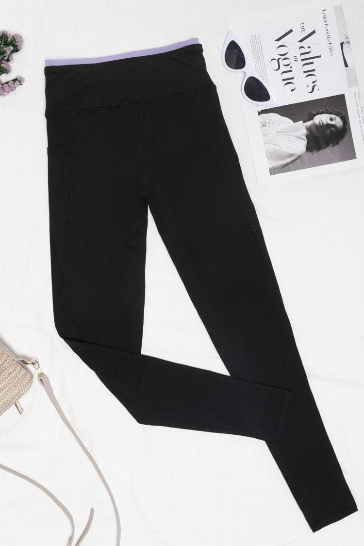 Sunshine Side Black High Waisted Leggings