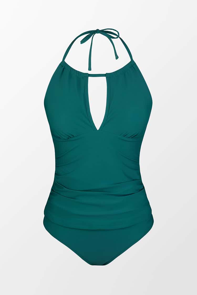 Daluna Fales Conjunto de Tankini con escote alto