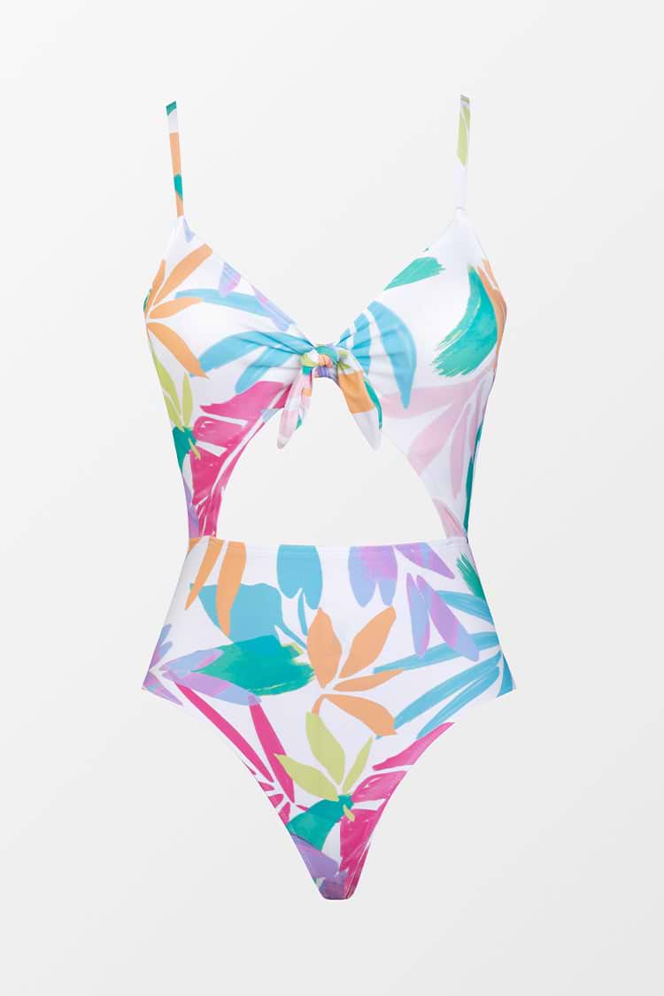 Street Art Bañador con recorte y nudo de conejito