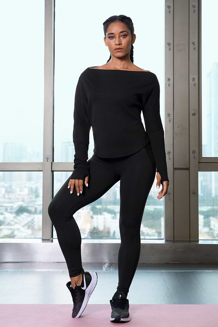 Sunshine Side Black High Waisted Leggings