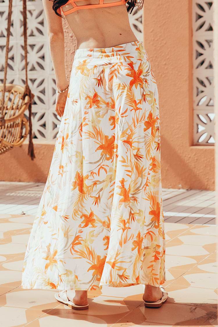 Lucky Bay Leafy Split Maxi Shift Cover Up